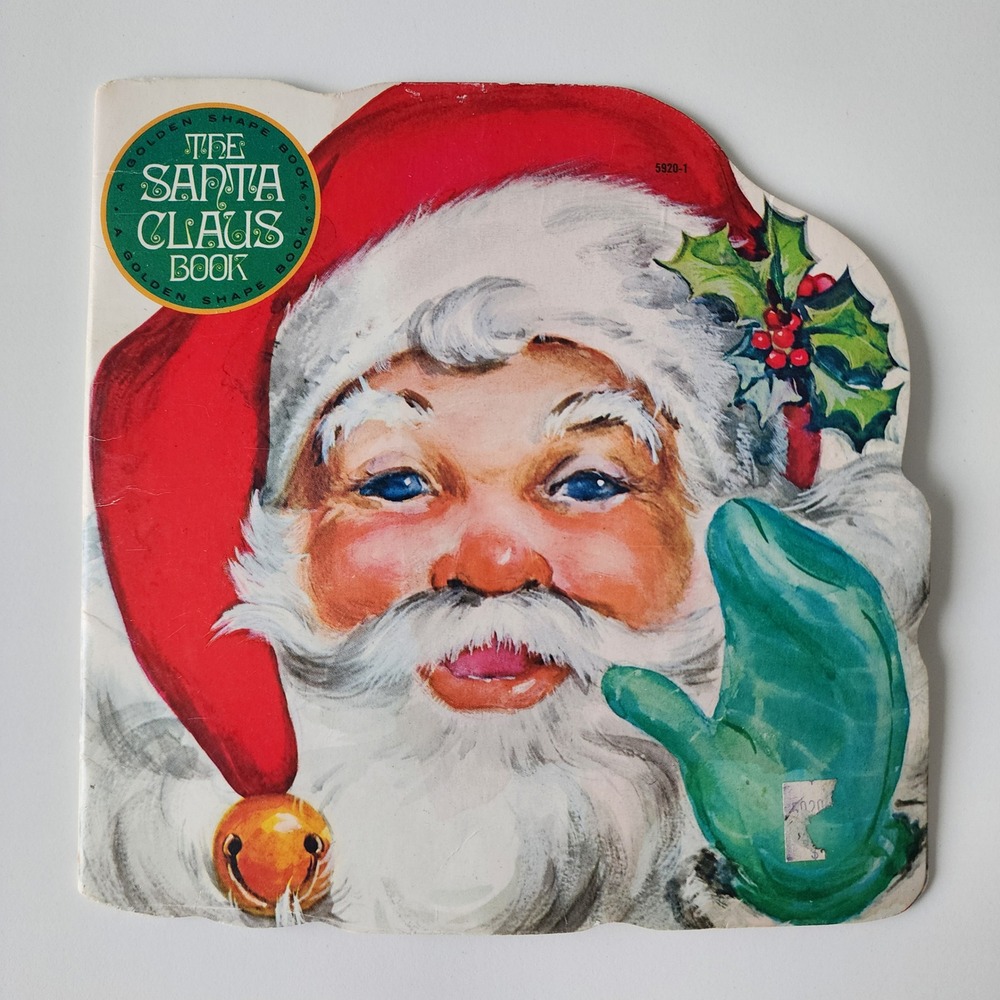 Golden Press The Santa Claus Book Kids Vintage 1980 Golden Shape Book Christmas